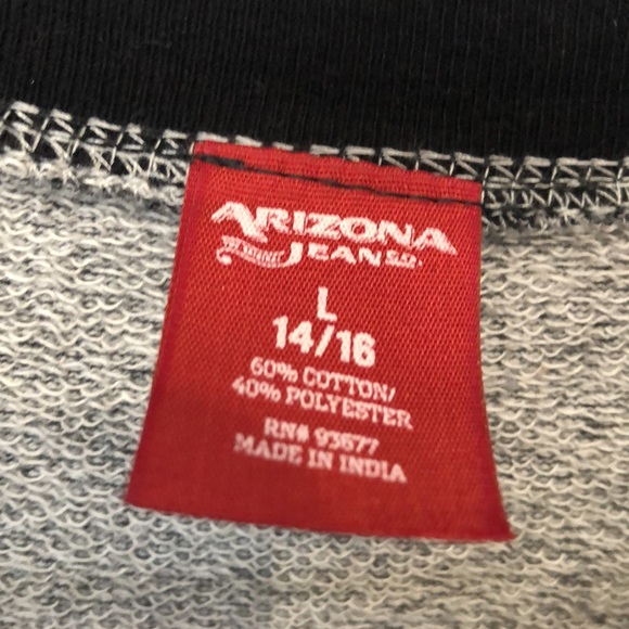 Arizonia Jean sweatshirt Boys L Large 14/16 two tone gray long sleeve pullover - Picture 6 of 7